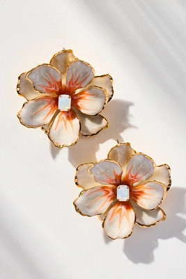 The Pink Reef Handpainted Earrings | Anthropologie (US)
