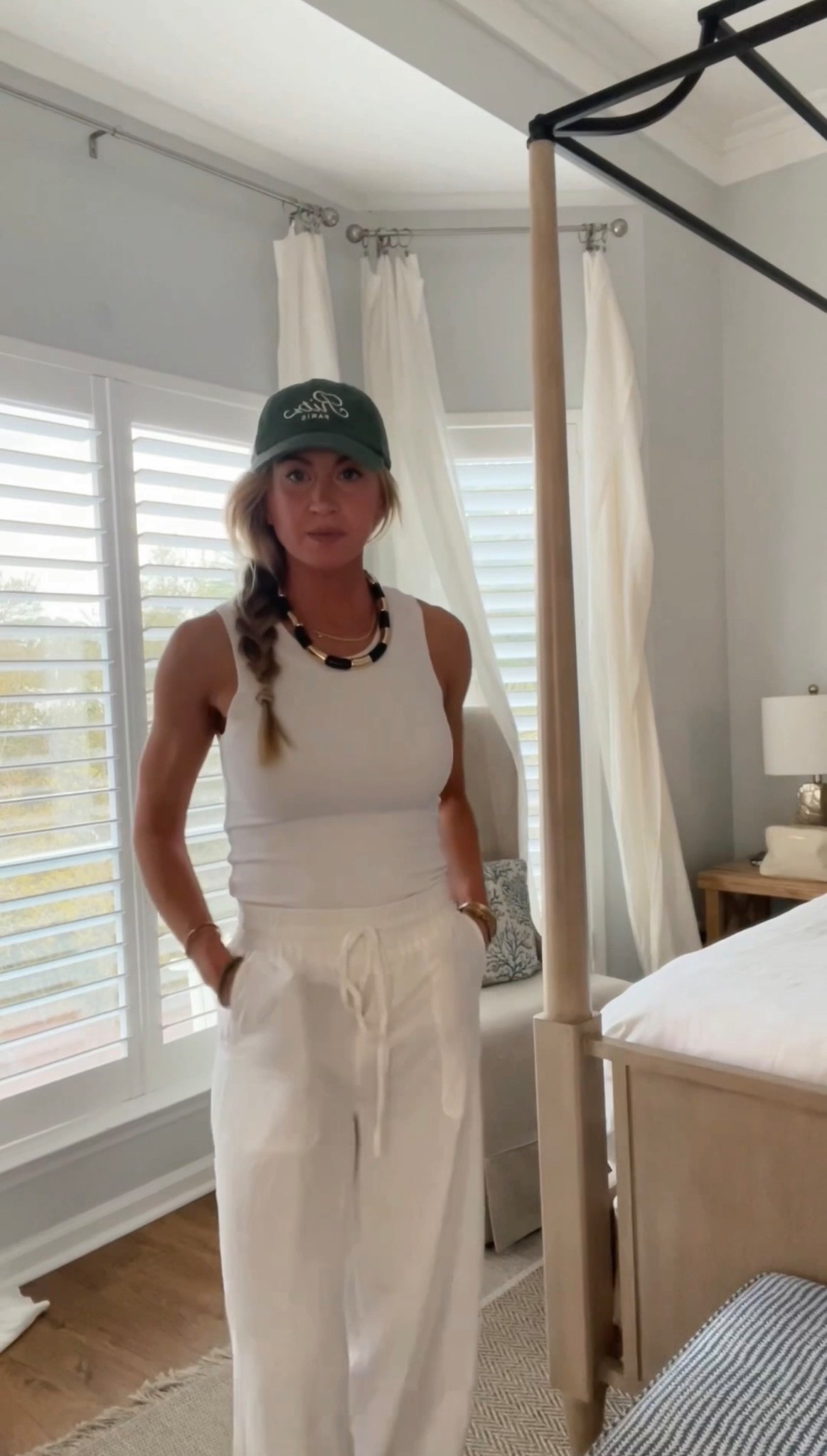 Casual beach look!
Denim top: runs slightly big wearing size small. 
Plants: run TTS, wearing size small. 

#LTKgrwm #LTKTravel #LTKootd