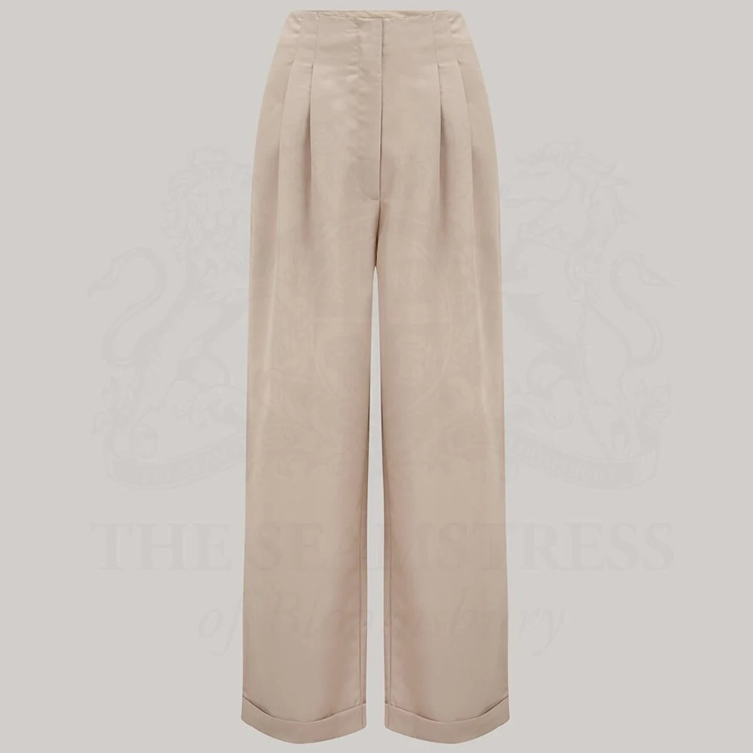 Tailored Audrey Trousers High Waisted, Wide Leg Women's Trousers by the Seamstress of Bloomsbury ... | Etsy (UK)
