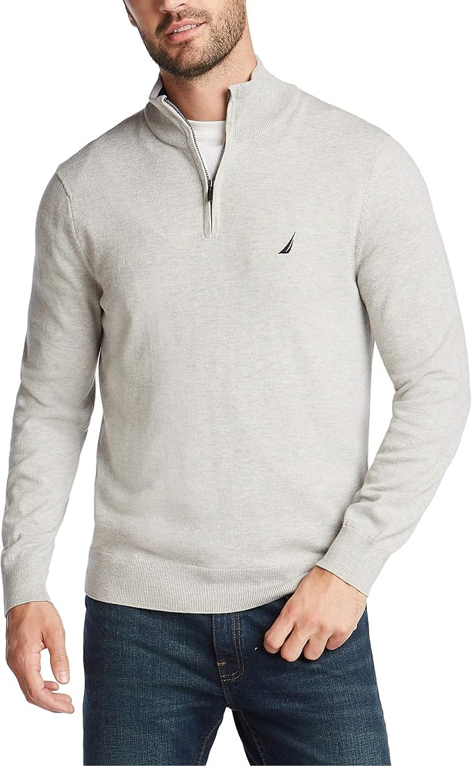Nautica Men's Navtech Quarter-Zip Sweater | Amazon (US)