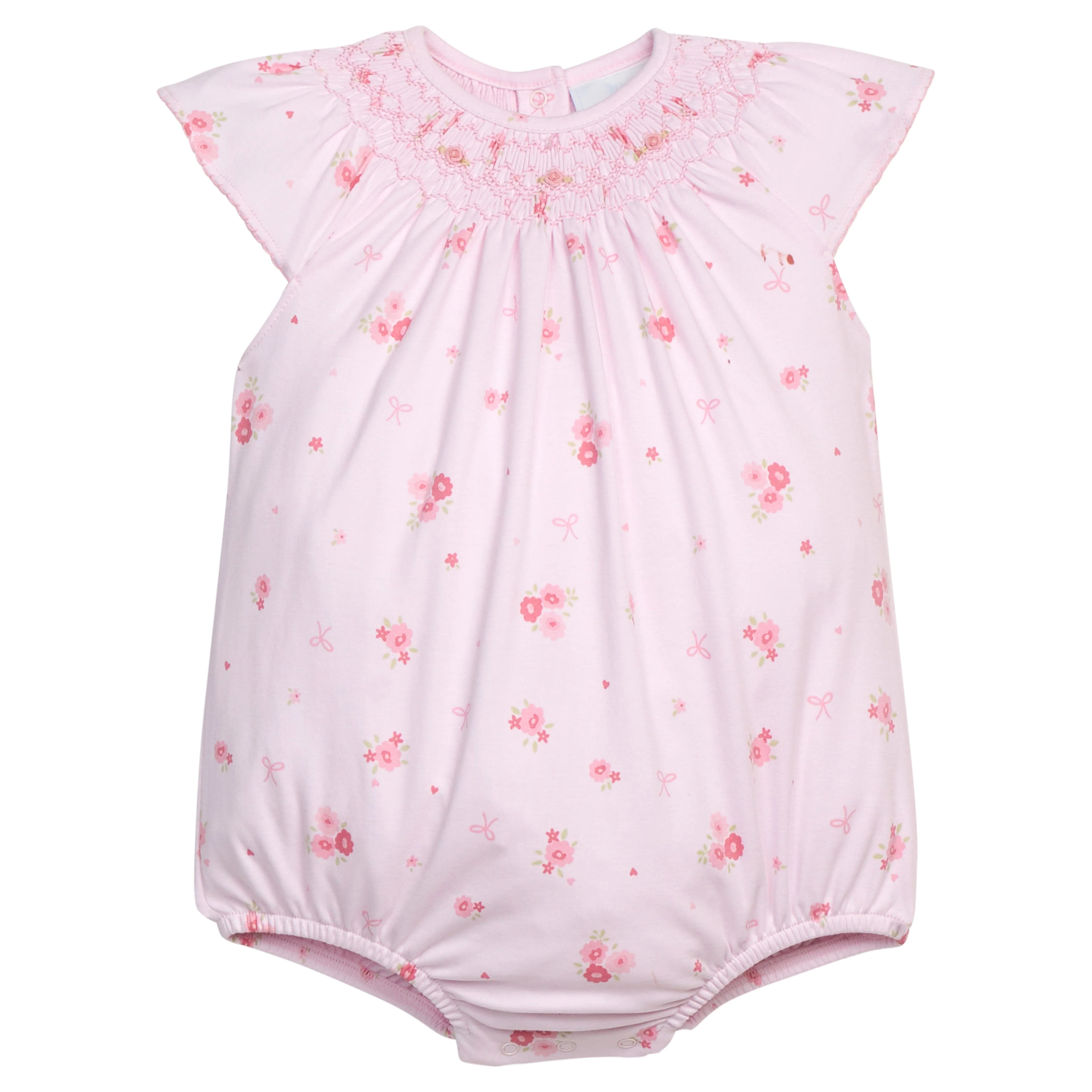 Primrose Floral Smocked Bishop Bubble | Little English Baby Girl | Little English