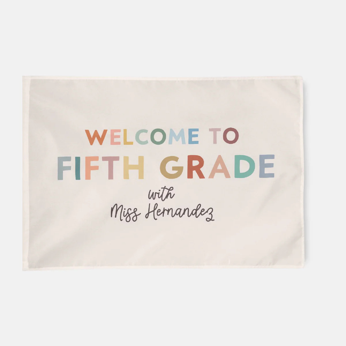 Fifth Grade Teacher Custom Name Flag, Wall Tapestry | The Little Lemons Company