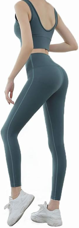 Specific Heart Women's Workout Outfit 2 Pieces Seamless Yoga Leggings with Sports Bra Gym Clothes... | Amazon (US)