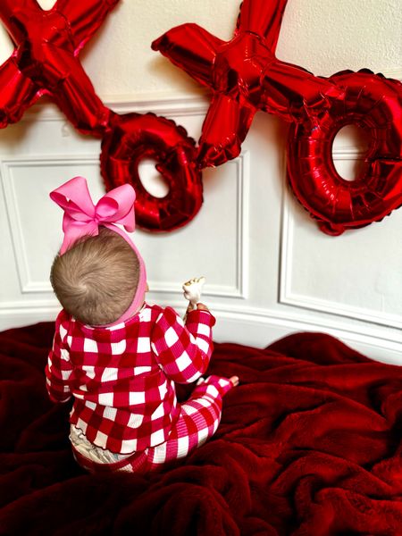 Baby valentines. Target. Plaid outfit. Balloons. Xoxo.

#LTKkids #LTKSeasonal #LTKbaby