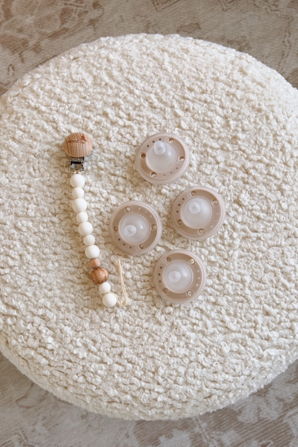 Carver’s favorite paci! 

As recommended we purchased several different types & brands of pacifiers and the Ninni was her favorite. Did a little restock so we can have some on hand at home and in the diaper bag and had to get this adorable pacifier clip which also matches her wardrobe 🤎

#LTKBaby