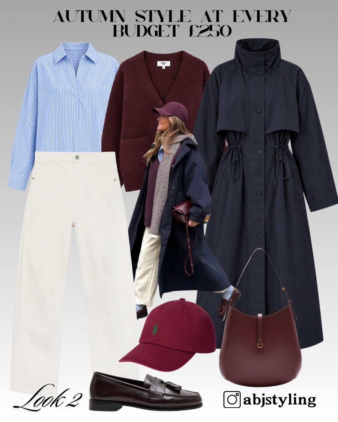 This one feels a little more relaxed but still pulled together. I love the cream denim with the striped shirt and burgundy accessories.
Styling tip: adding one deep accent colour like burgundy instantly makes a neutral outfit feel more autumnal.

#LTKuk #LTKjeans #LTKautumn