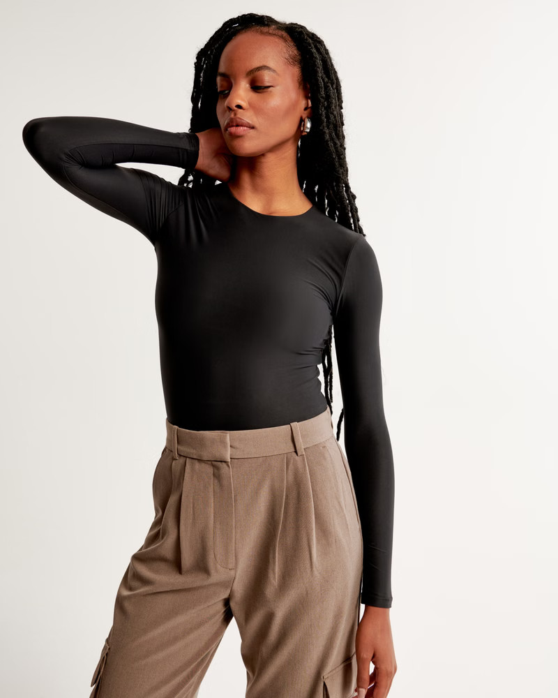 Soft Matte Seamless Long-Sleeve Crew Bodysuit | Abercrombie & Fitch (US)