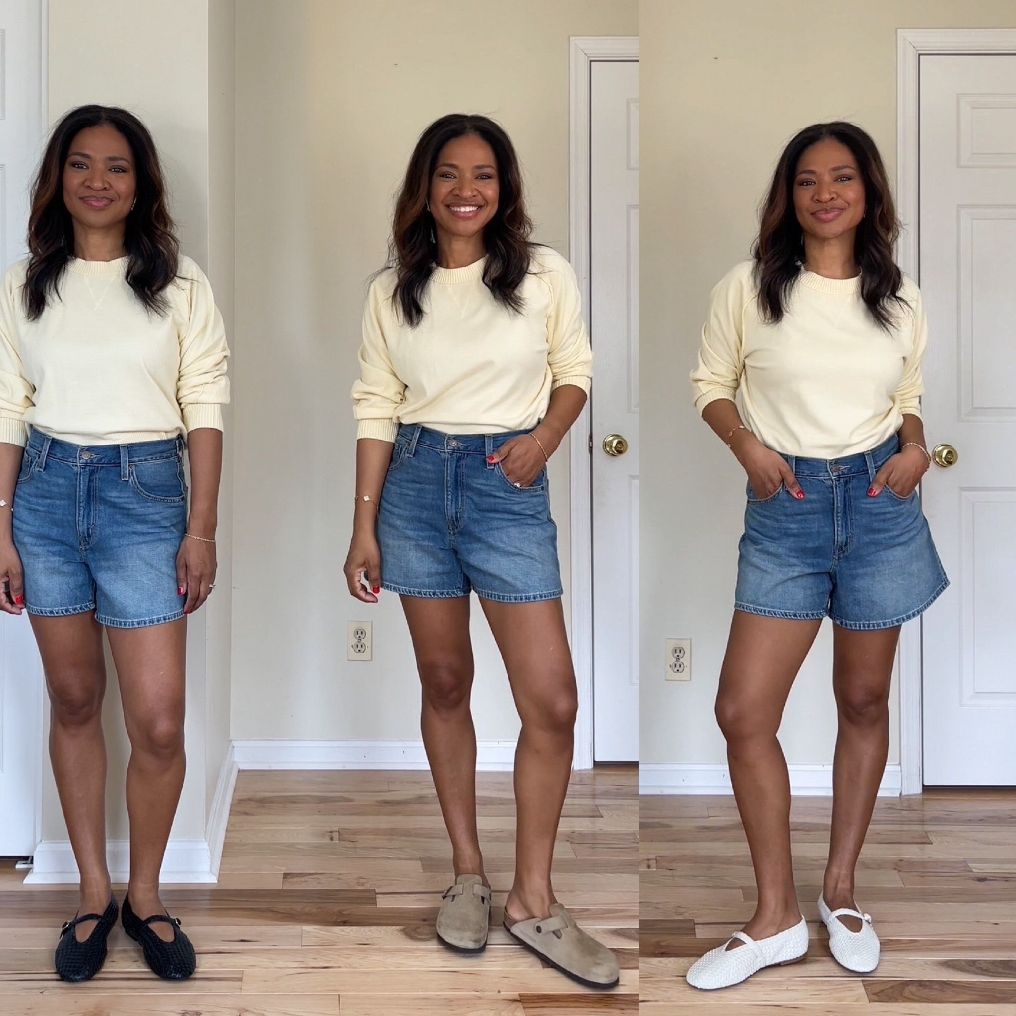 The best shoe colors for wearing yellow! TTS in all of the shoes. My yellow top is a small and my shorts are a size 27

#LTKootd #LTKgrwm