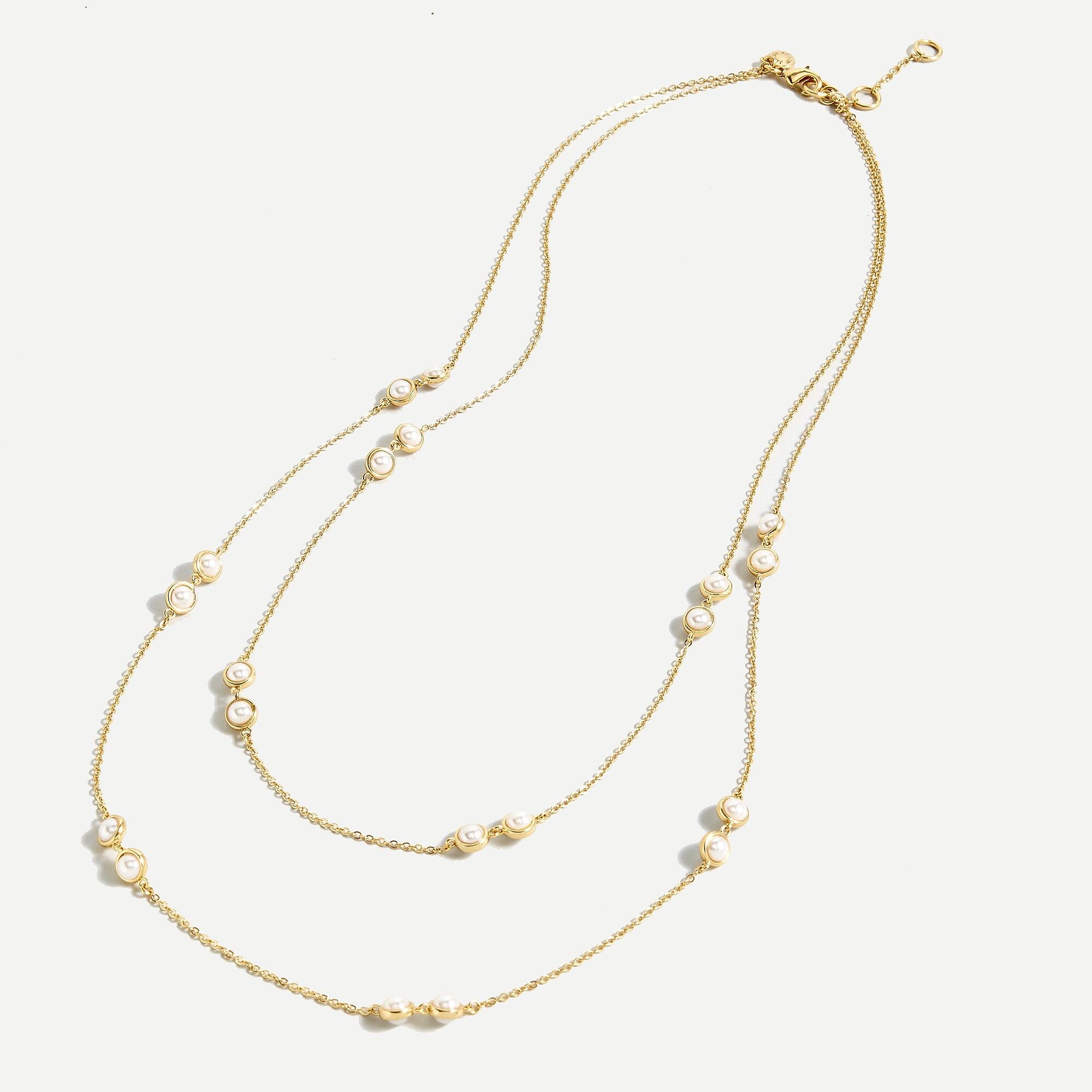 Layered pearl chain necklace | J.Crew US