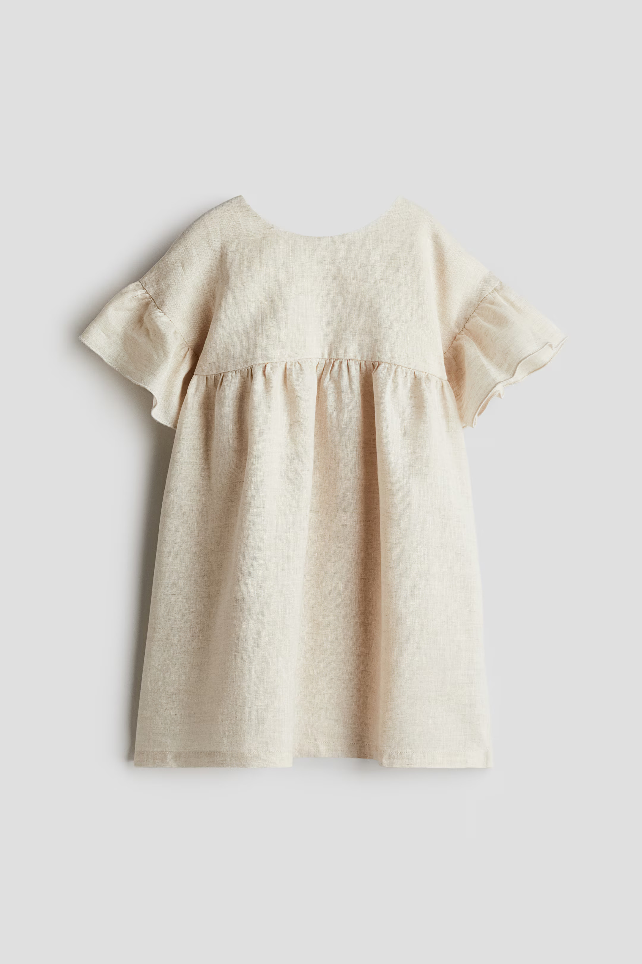 Linen Dress - Light beige - Kids | H&M US | H&M (US + CA)