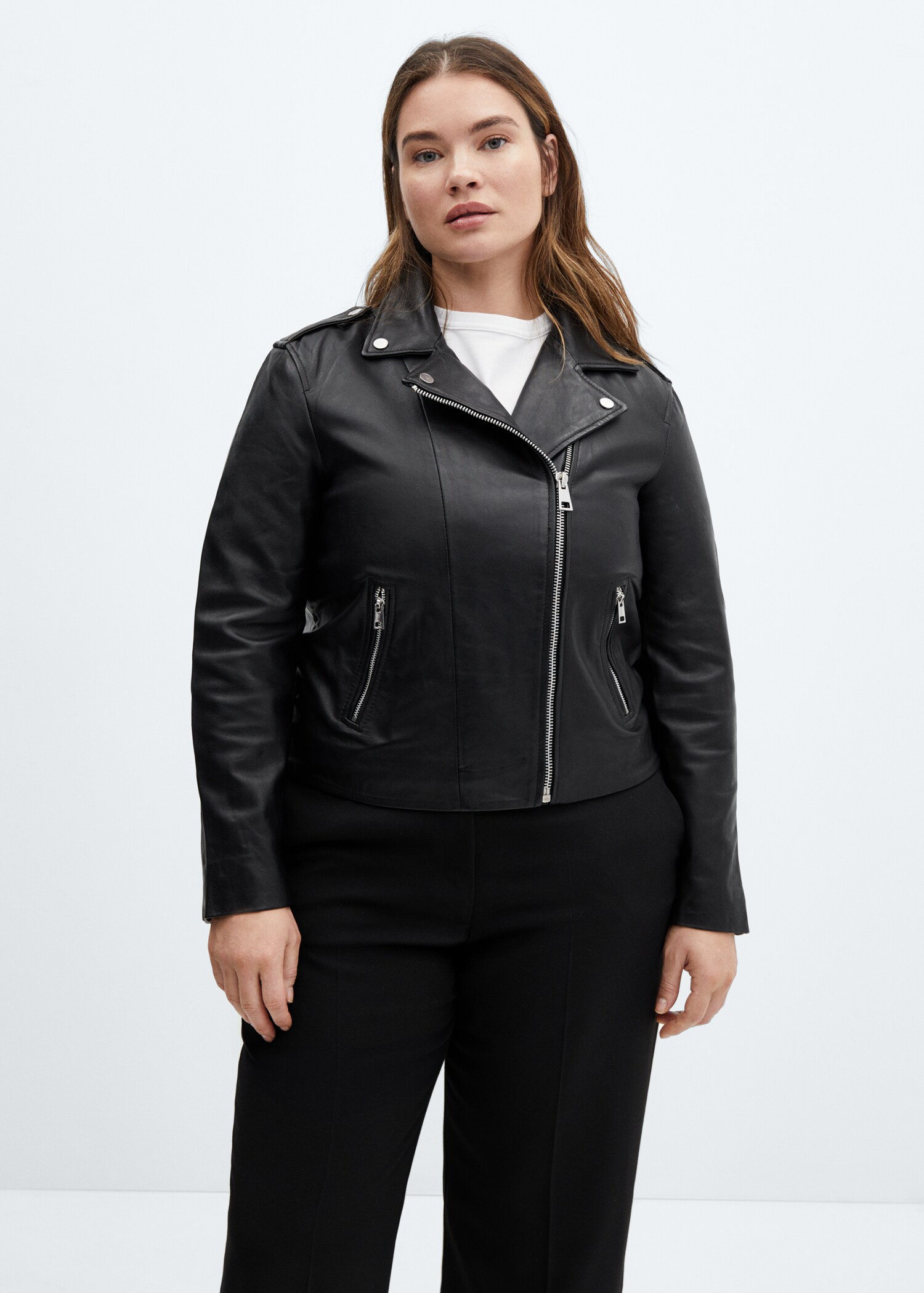 Leather biker jacket - Women | MANGO USA | Mango (US/MX/AU)