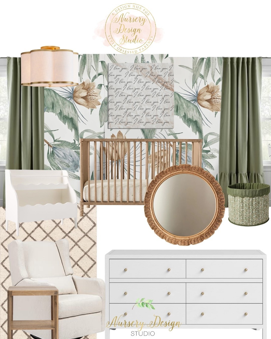 Modern nursery with tropical vibe 



#LTKBump #LTKmomlife