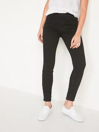 Mid-Rise Pop Icon Skinny Black Jeans for Women | Old Navy (US)