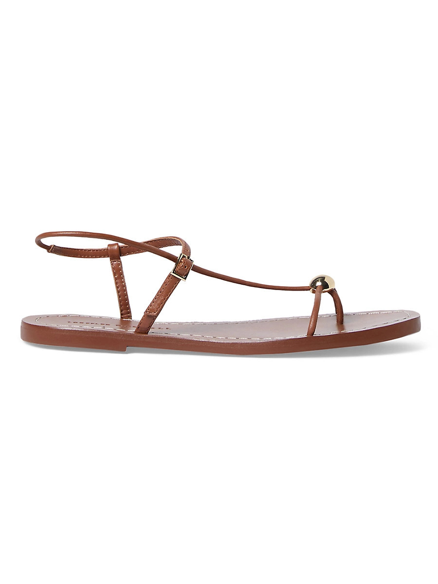 Women's Lara Strappy Flat Sandals - Timber - Size 5.5 | Saks Fifth Avenue
