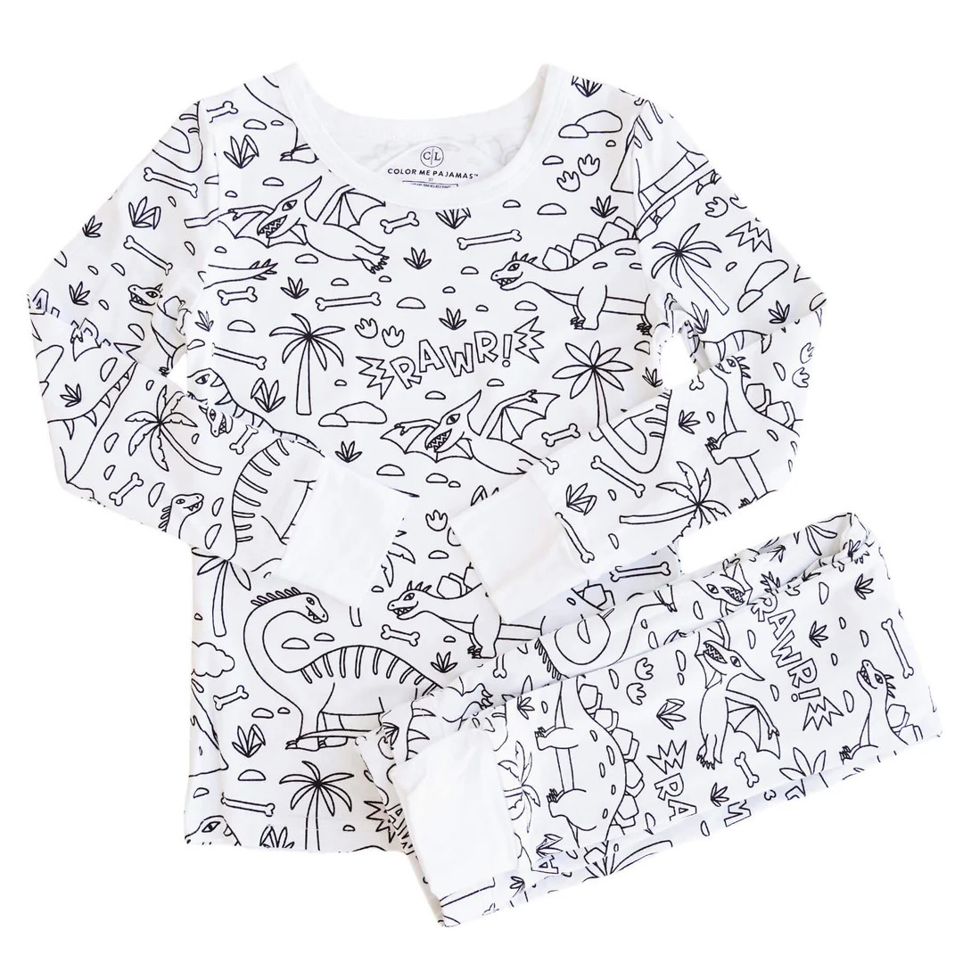 Color Me Pajama™ Two Piece Set | Jurassic Playground | Caden Lane