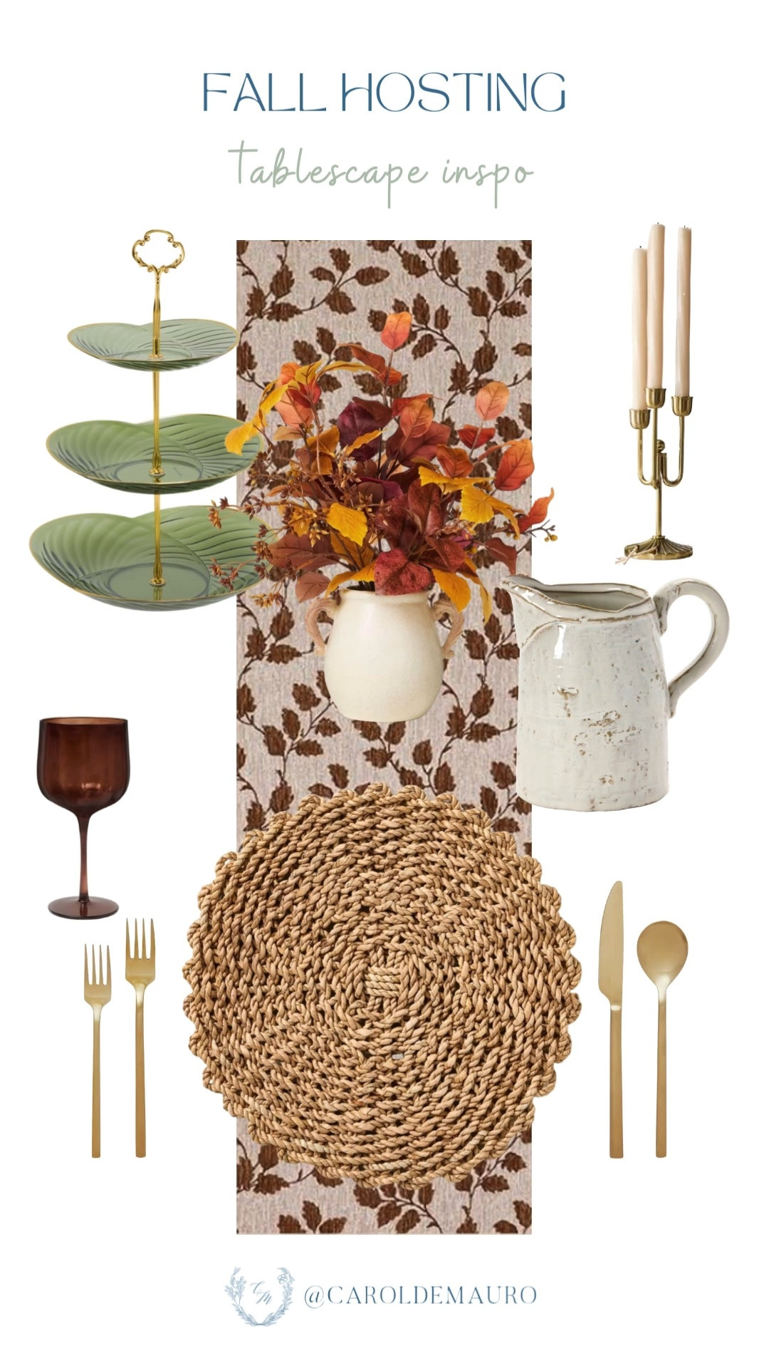This tablescape is giving the coziest fall dinner party vibes! The sage tiered tray, woven placemat, and gold flatware make the table feel so pulled together.

fall tablescape, hosting inspo, dinner party table, fall table setting, woven placemat, gold flatware, autumn entertaining, tablescape ideas

#LTKSeasonal #LTKfoodie #LTKHome