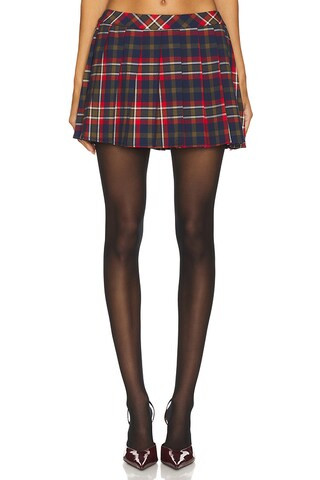 MAJORELLE Lara Mini Skirt in Red Multi Plaid from Revolve.com | Revolve Clothing (Global)