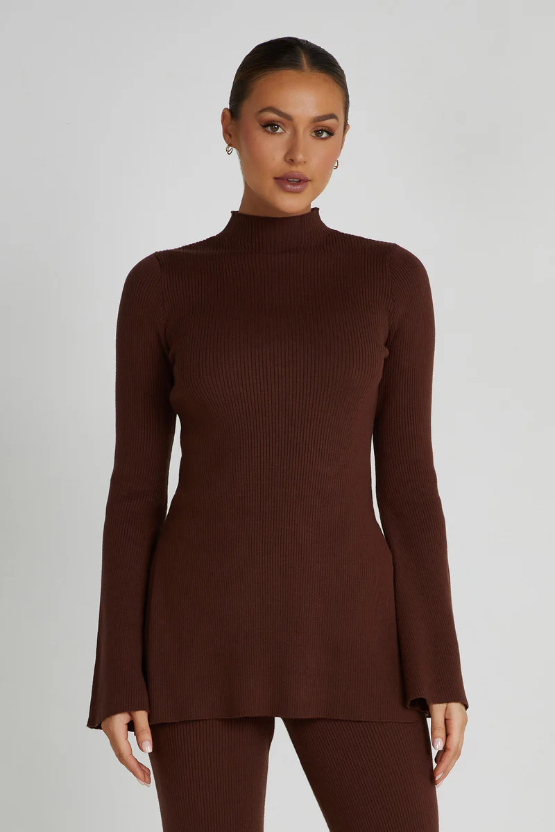 Jovie Oversized Knit Jumper - Hazelnut | Meshki (APAC)
