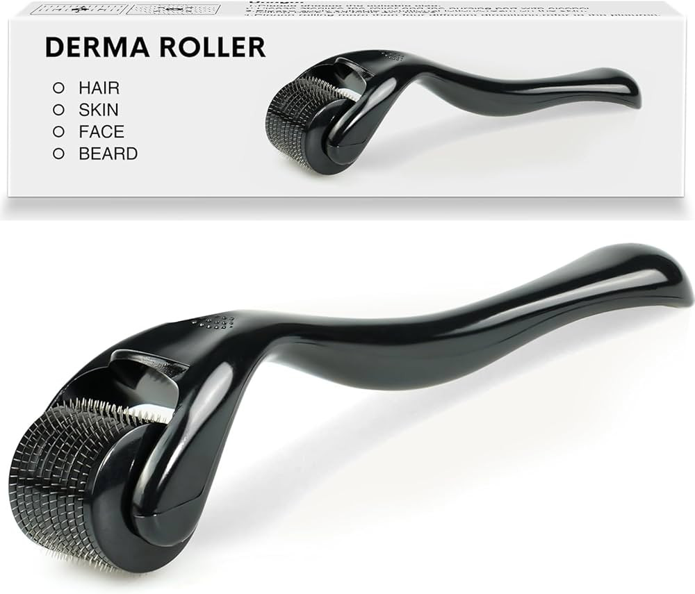 Derma Roller 0.25 mm beard roller with 540 Titanium Micro Needles, microneedle roller Roller Incl... | Amazon (US)