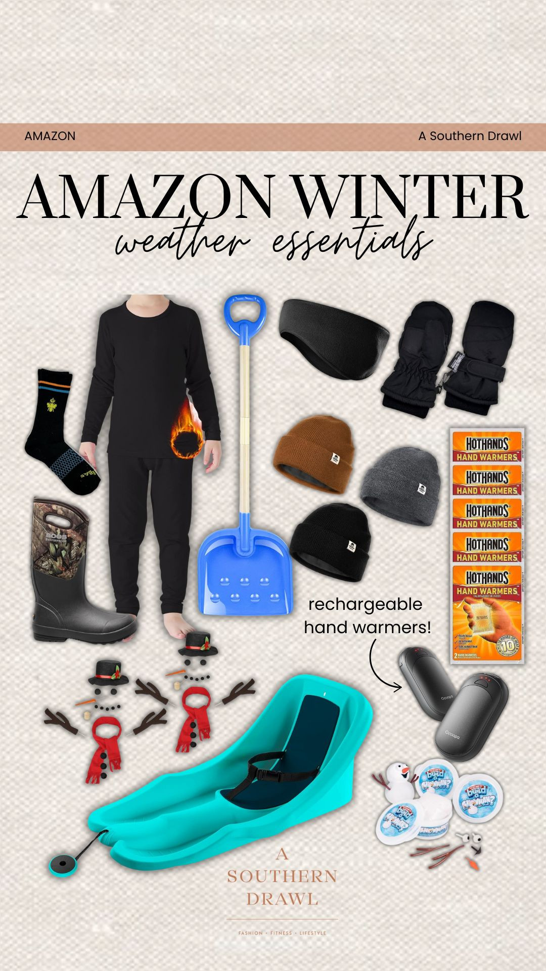 Amazon winter weather essentials❄️

winter weather, snow weather, ski outfit, sled, toddler snow day play, toddler winter outdoor play, snowman accessories, hand warmers, rechargeable hand warmers, snow shovel, bombas socks, winter boots, toddler winter essentials, boy mom, Grace White, A Southern Drawl 

 #LTKSeasonal #LTKKids #LTKFamily