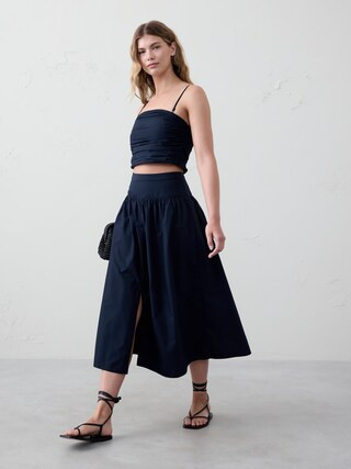 Pleated Cropped Top | Banana Republic Factory | Banana Republic Factory