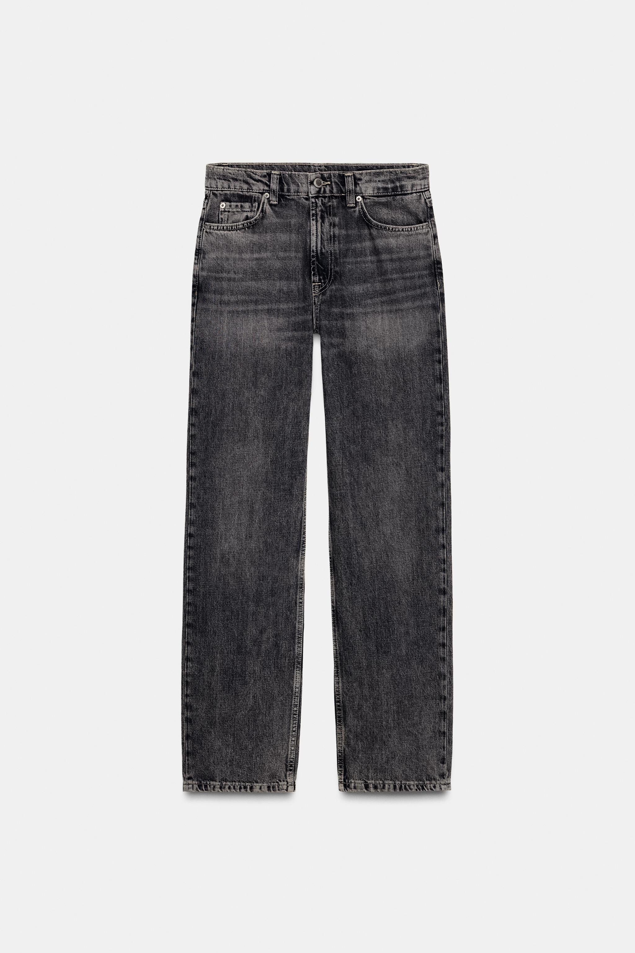 ZW COLLECTION HI-RISE STRAIGHT LEG JEANS | Zara Canada