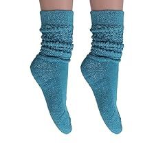 AWS/American Made Slouch Socks Women and Men Extra Tall Heavy Cotton Socks Size 9 to 11 | Amazon (US)