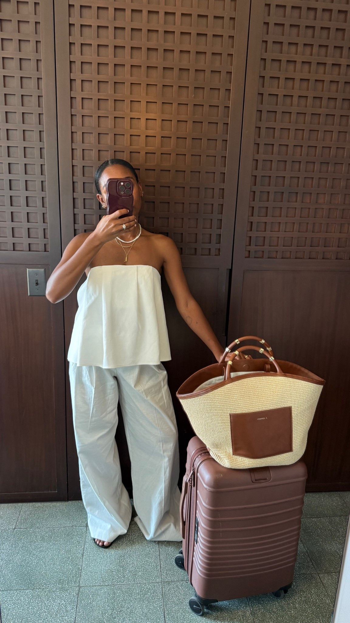 Linked similar two piece set that perfect for travel day, and Beis luggage 

#LTKTravel #LTKItBag