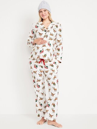 Maternity Matching Flannel Pajama Set | Old Navy (US)