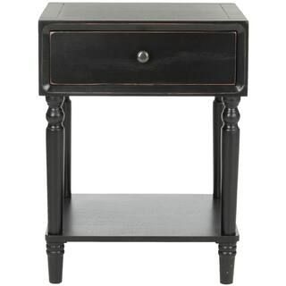 SAFAVIEH Siobahn Black Storage End Table-AMH6611B - The Home Depot | The Home Depot