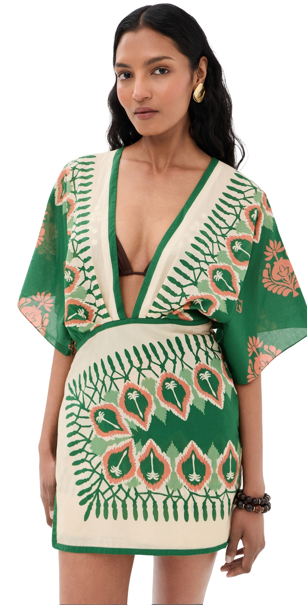 Johanna Ortiz Inundada De Color Mini Dress Green/Ecru 6 | Shopbop