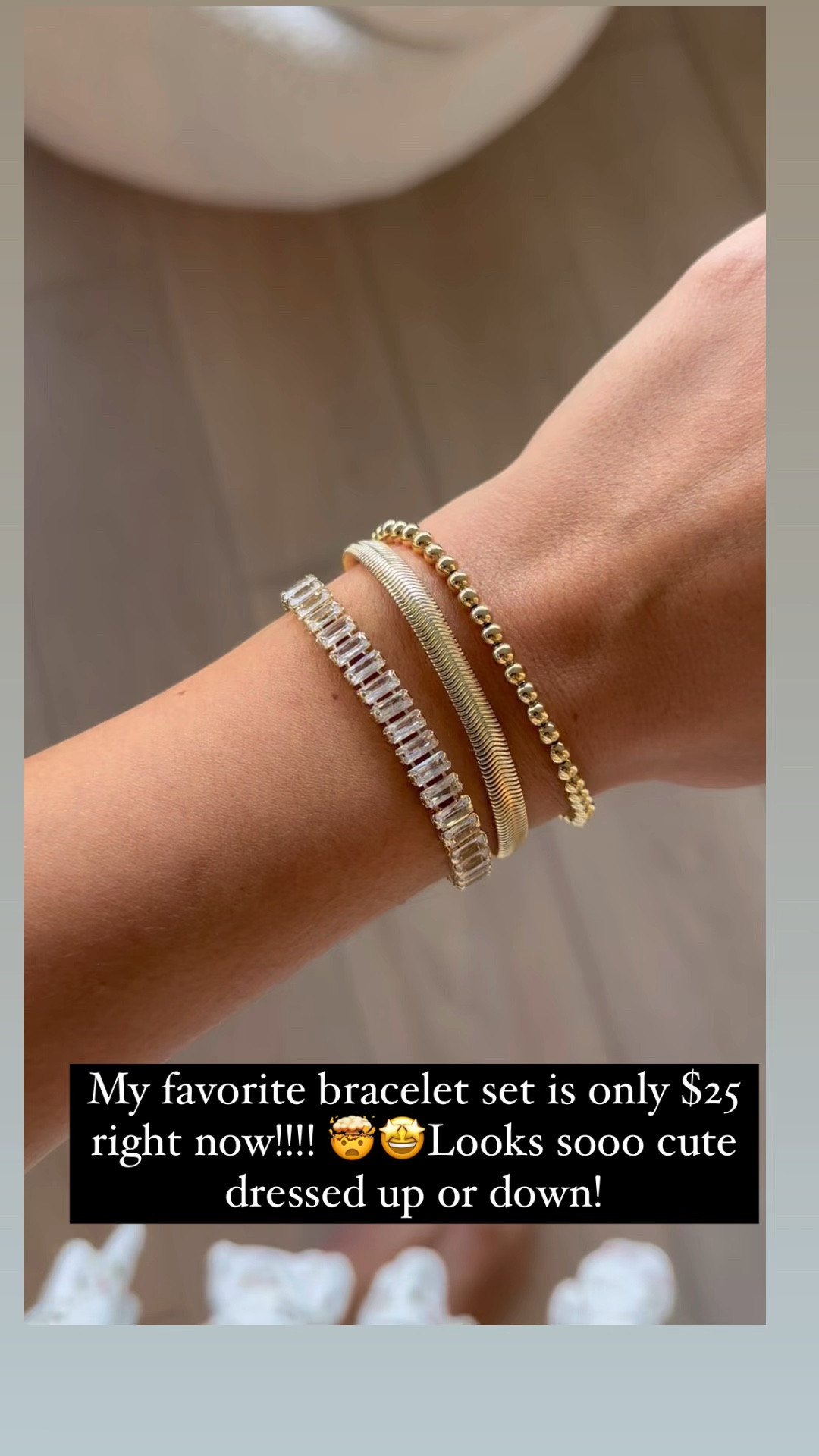 My favorite bracelet set is only $25 for three right now!!! Can be dressed up or down! Such a cute set 🤩

Originally $78 🤯🤯🤯

#LTKBeauty #LTKSaleAlert #LTKCon