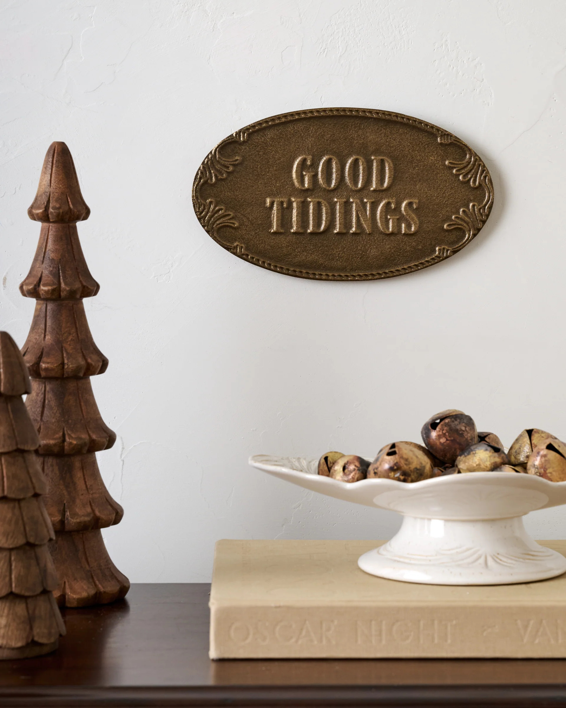 Antique-Inspired Good Tidings Plaque | Magnolia