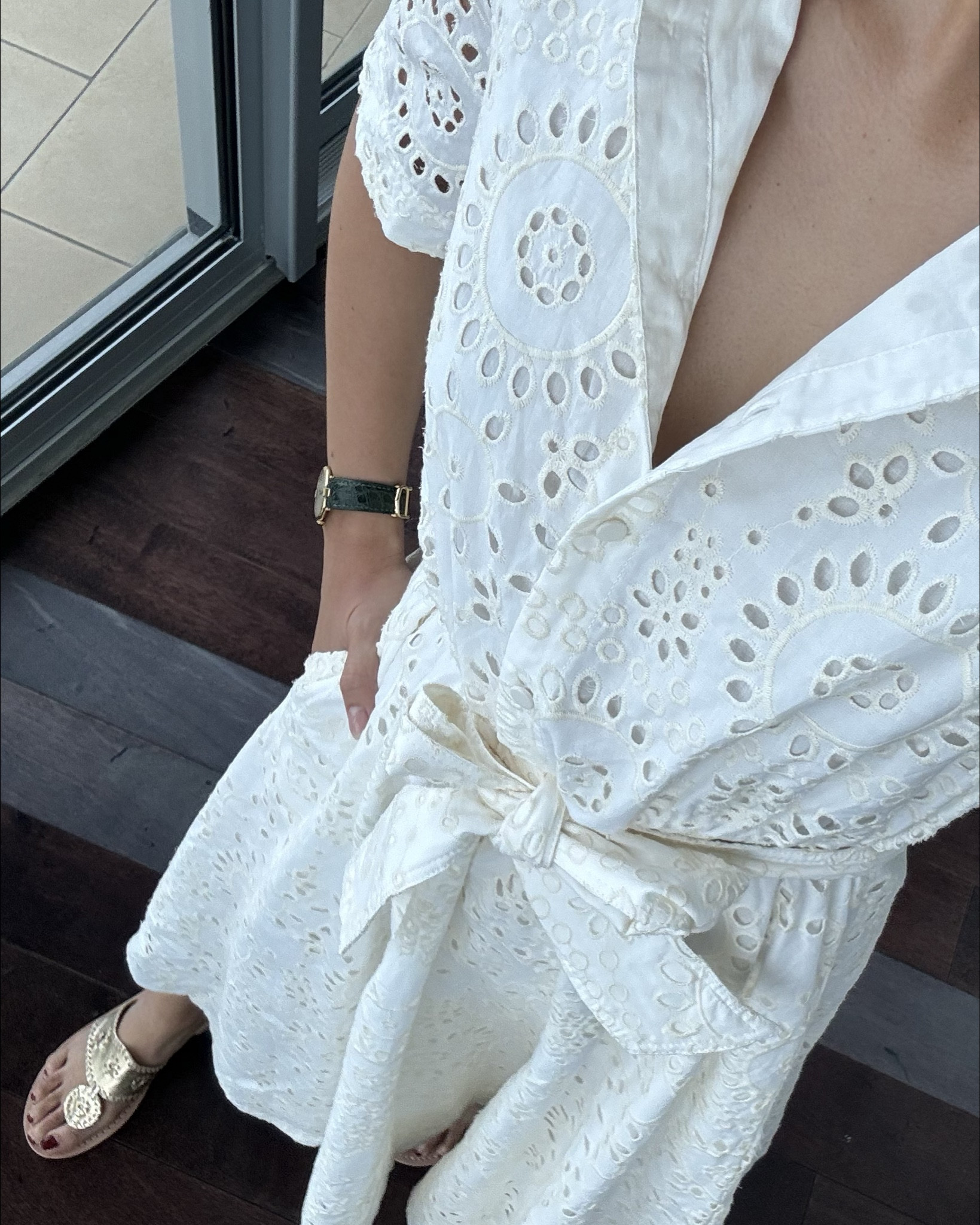 OOTD for lunch with a girlfriend in Houston. I love the embroidered detail on this white dress. It has a tie waist too, which is also very flattering. Perfect white dress to have in your closet for the summer months.

Wearing a small in the dress 

#LTKSeasonal #LTKSaleAlert #LTKSummerEdit