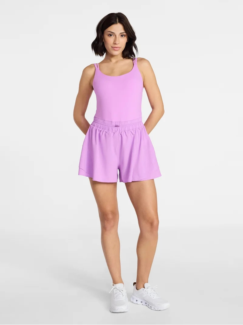 Avia Women's Clinched Waist Romper, Sizes XS-4X | Walmart (US)