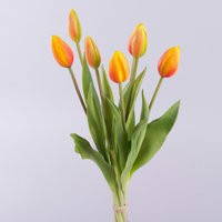 Artificial Realistic Tulips, 7 Stems, Spring Flowers Bouquet, Latex Flowers, Fake Real Touch Tulips, | Etsy (US)