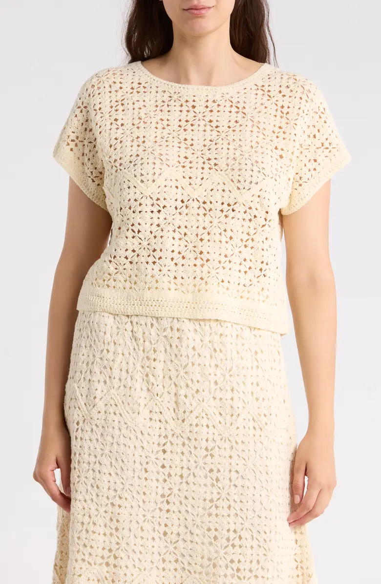 Floral Open Stitch Sweater | Nordstrom Rack
