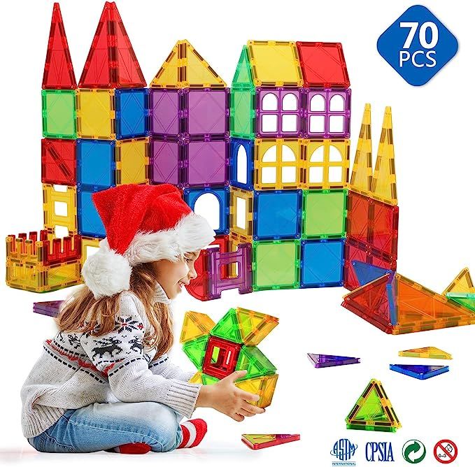 Magnetic Blocks - Magnetic Toys for Toddlers Kids Magnetic Building Blocks Preschool Magnet Set M... | Amazon (US)