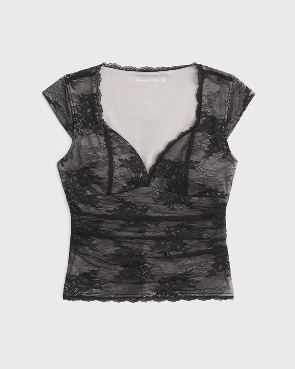 Women's The A&F Zoe Bra-Free Lace Top | Women's Tops | Abercrombie.com | Abercrombie & Fitch (US)