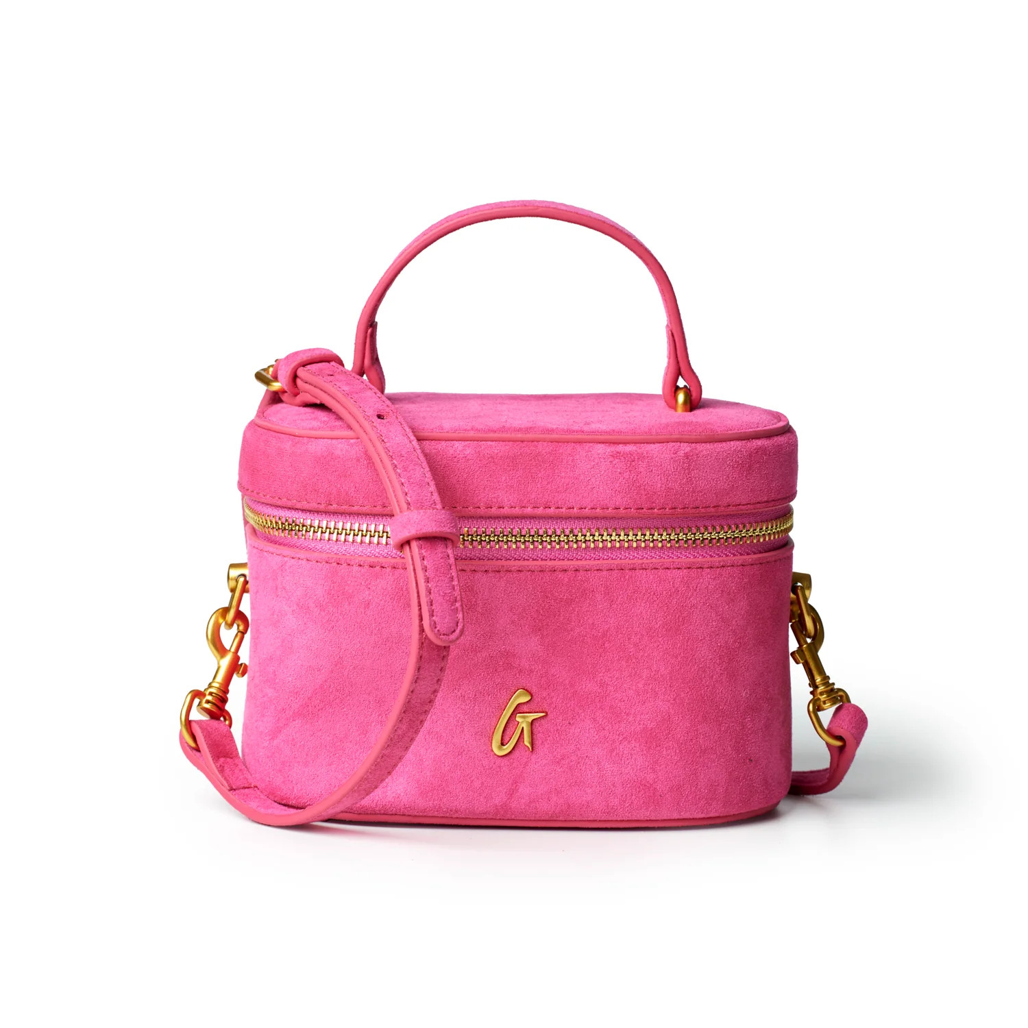 MINI SUEDE VANITY BAG - HOT PINK | Glam-Aholic Lifestyle