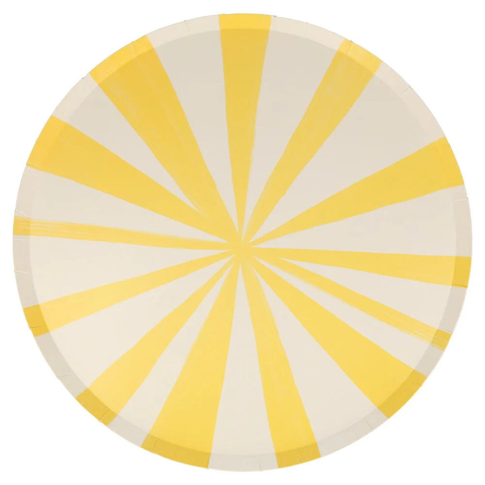 Yellow Stripe Dinner Plates | Ellie and Piper