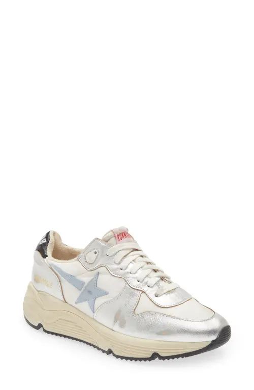 Golden Goose Running Sole Sneaker in Silver/White/Blue Fog/Black at Nordstrom, Size 8Us | Nordstrom