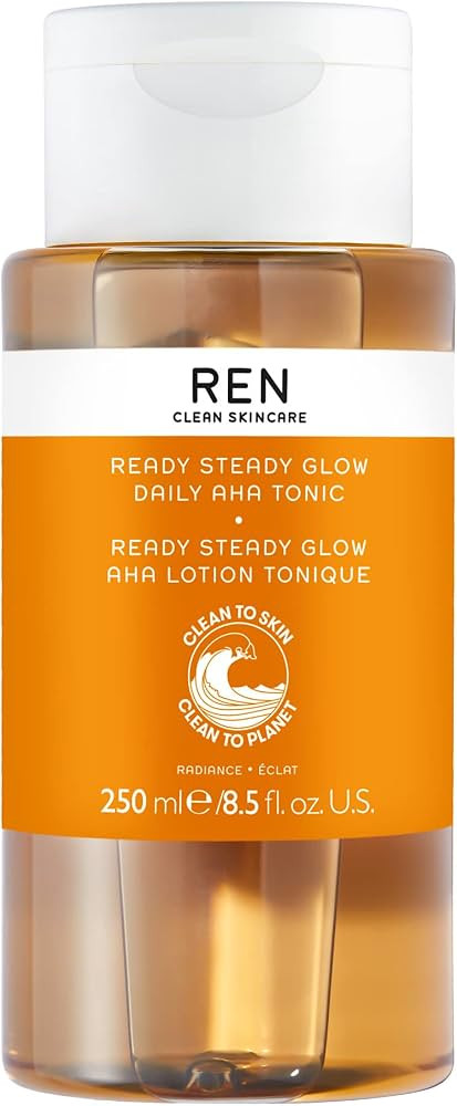 REN Clean Skincare Ready Steady Glow Daily AHA Tonic | Facial Brightening Toner | Exfoliate, Hydr... | Amazon (UK)