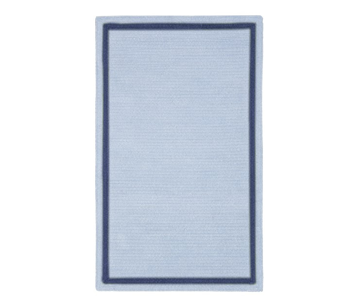 Custom Chenille Border Reversible Easy Clean Rug, Rectangle | Pottery Barn Kids