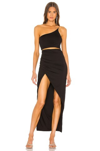 superdown Lydia Maxi Skirt Set in Black from Revolve.com | Revolve Clothing (Global)