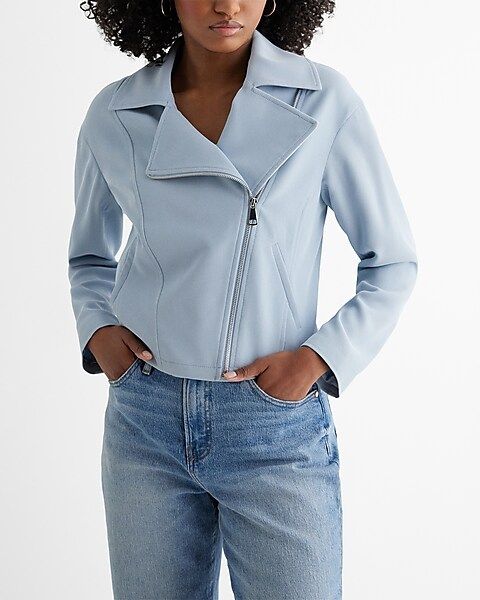 Cropped Moto Jacket | Express