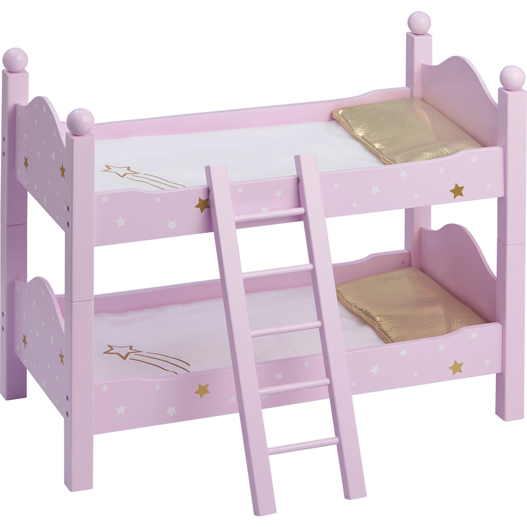 Olivia's Little World 18" Doll Wooden Convertible Bunk Bed, Pink | Maisonette