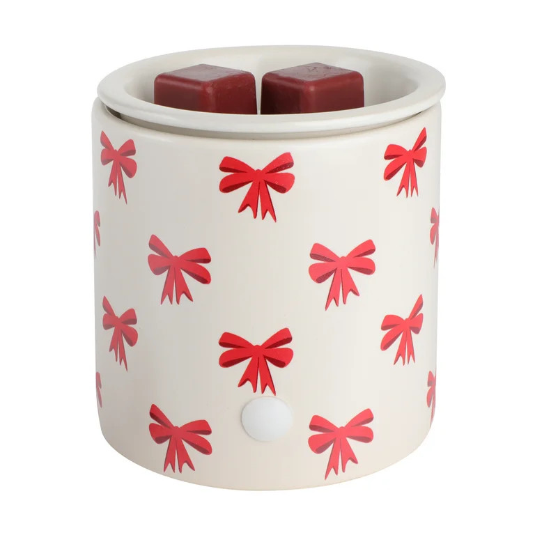 Mainstays Full Size Red Ribbons Ceramic Fragrance Wax Melt Warmer - Walmart.com | Walmart (US)