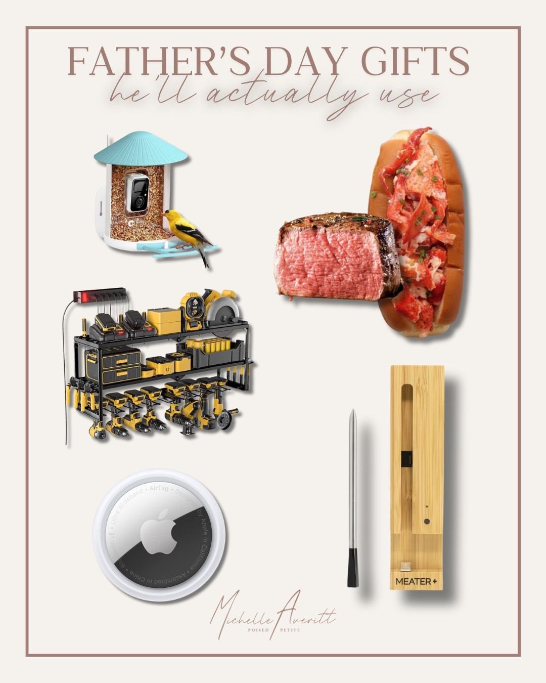 Father’s Day gifting feels best when it’s centered around things he’ll genuinely use instead of something that ends up forgotten in a drawer. 

A good cooking kit makes hosting or weeknight dinners feel a little more fun, especially for the dad who’s always at the grill or trying out a new recipe. A power tool wall mount is one of those upgrades that instantly makes the garage feel more organized without much effort, and a meat thermometer that connects to your phone is the kind of gadget he’ll end up showing everyone. Practical gifts just tend to be the ones that stick around after Father’s Day is over.

Father’s Day gifts, gifts for him, men’s gift ideas

#LTKMens #LTKOver40 #LTKSeasonal