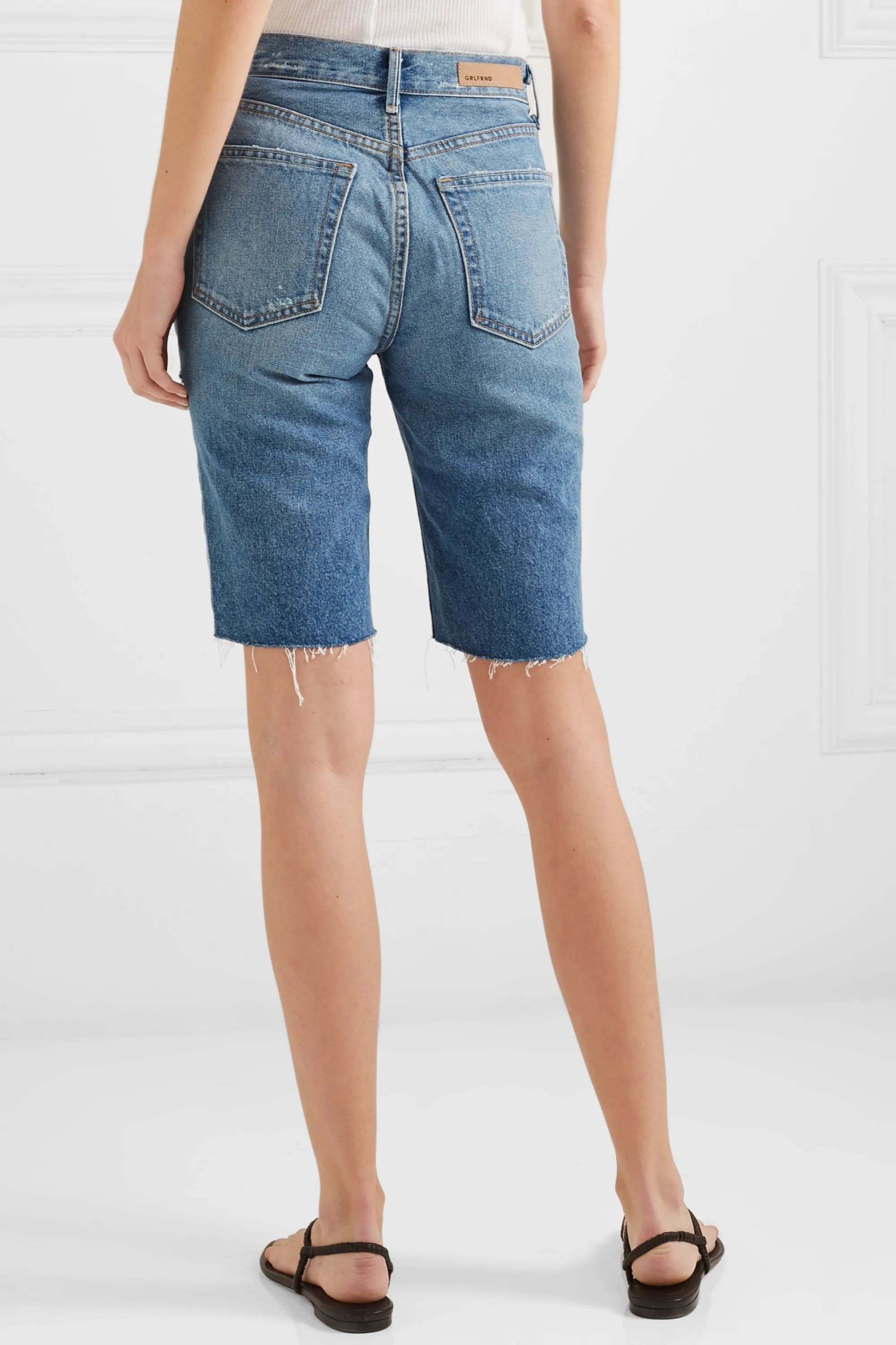 Beverly frayed denim shorts | NET-A-PORTER (US)